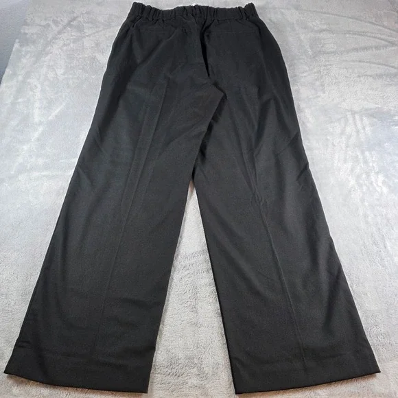 Madewell Women 14 Slouchy Black Trousers Pleated Wide Leg Brushed Twill - Picture 10 of 13